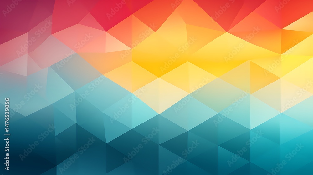 Aufkleber color spectrum of geometric patterns: a vibrant kaleidoscope of geometric shapes creates a mesmerizi