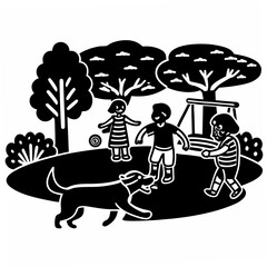 Obraz premium children on the beach