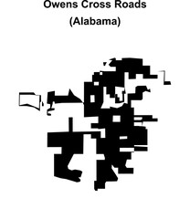 Obraz premium Owens Cross Roads (Alabama) blank outline map