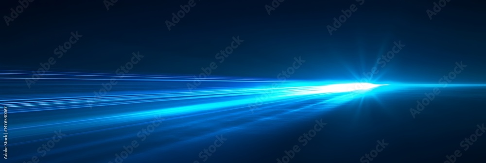 Poster beacon of brilliance: a captivating display of luminous energy streaks across a deep blue canvas, cr