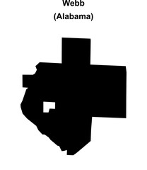 Webb (Alabama) blank outline map
