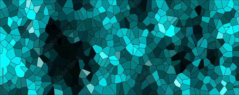 Poster voronoi diagram background. seamless pattern with 3d shapes vector vintage illustration background. 