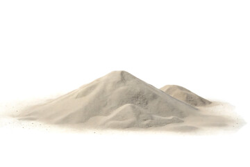 Fototapeta premium Pile of Light Beige Sand Isolated on Black Background