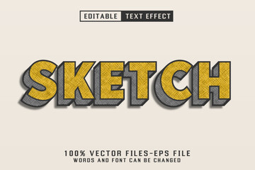 Sketch Editable Text Effect