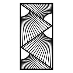 Modern Geometric Sunburst Panel Design &ndash; Black and Gray Abstract Pattern.