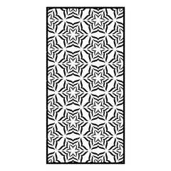 Floral Geometric Laser Cut Panel Design &ndash; Black Intricate Decorative Pattern.
