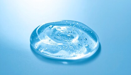 water on blue background