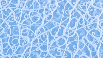 Intricate Frost Pattern on Window Glass – Winter Ice Crystal Abstract Texture
