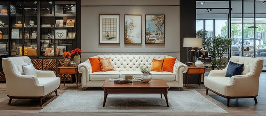 Fototapeta premium Elegant Living Room Setting