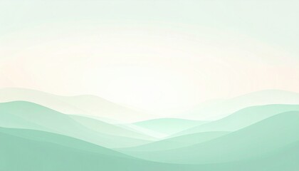 Serene landscape view of soft mountain ranges at dawn minimalist art tranquil atmosphere aesthetic perspective
