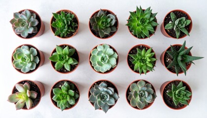 Growing succulents a guide to plant care indoor garden content collection bright environment top-down view
