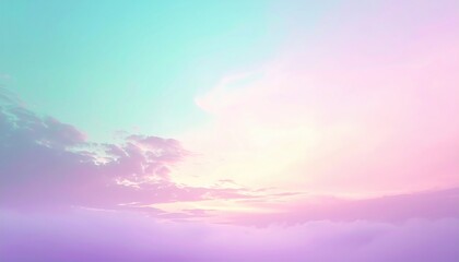 Obraz premium Sunset sky view over clouds nature landscape serene environment aesthetic concept for tranquility