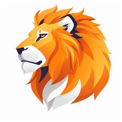 Powerful lion head graphic profile