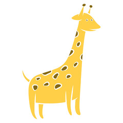 giraffe animal cartoon vector illustration