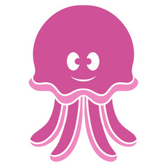 jellyfish cartoon vector illustration