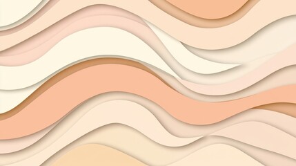 Abstract Waves in Soft Beige and Cream Tones for Modern Backgrounds