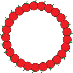 Obraz premium tomato illustration, vector, cherry tomato, clipart, for, designers, circle