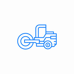 road roller machine icon sign vector