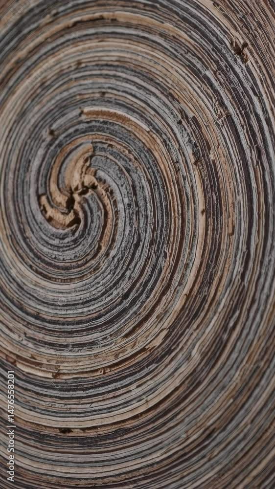Poster mesmerizing spiral pattern rotation depicting hypnotic natural texture transformations