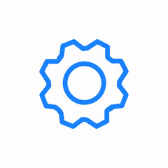 simple settings gear icon sign vector