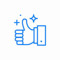 thumbs up approval icon sign vector
