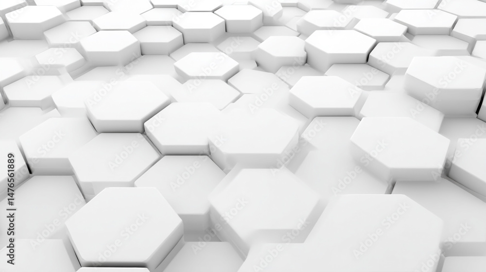 Poster abstract white hexagon background. vector illustration abstract geometric background with hexagons