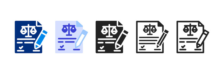 Fototapeta premium Contract Icon Set Different Style Collection 