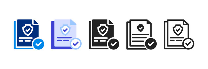 Consent  Icon Set Different Style Collection 