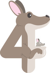 Cartoon Kangaroo  Number 4