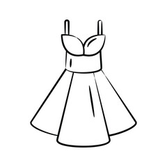 Get a glimpse of this hand drawn bridal dress icon