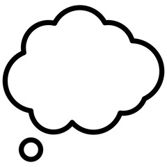 thinking line icon