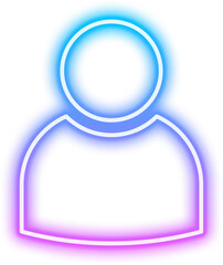 Neon Business People Icon Sign