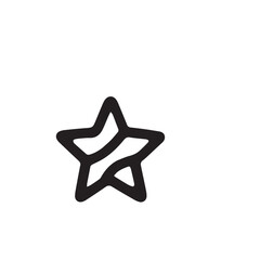 Simple star icon with striped design