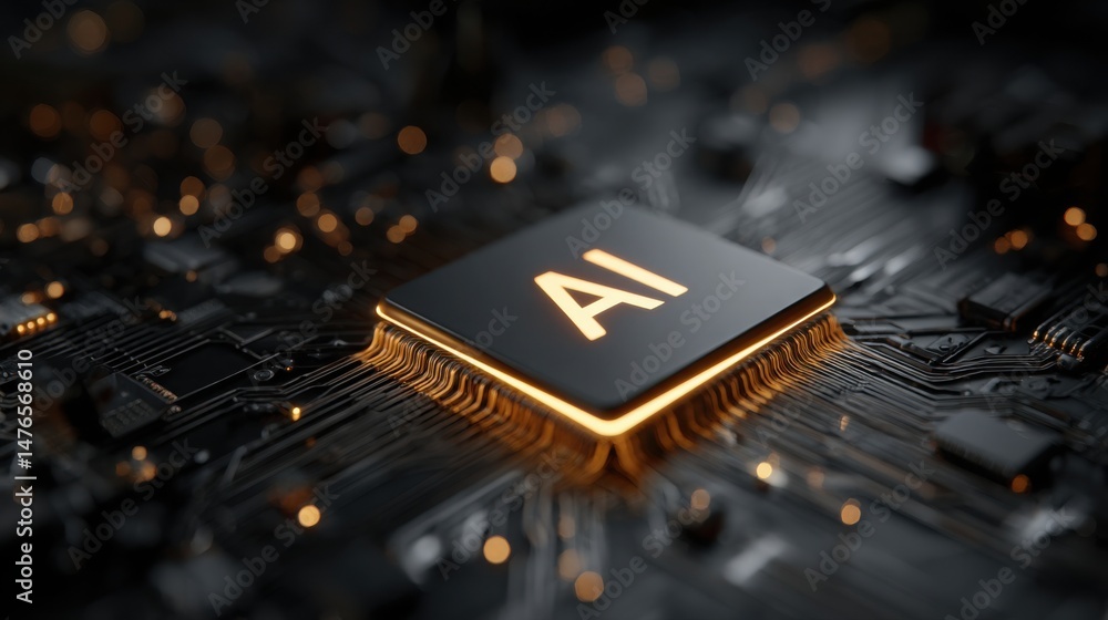 Poster futuristic ai-coded capital logic icon concept depicting decision making embedded in comprehensive f