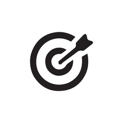 Target icon with arrow hitting bullseye