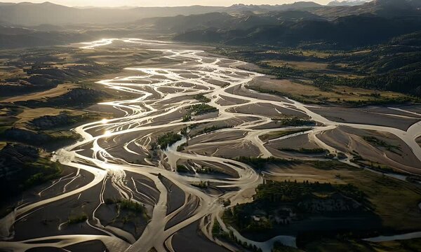 River meanders from above