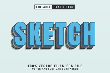 Sketch Editable Text Effect