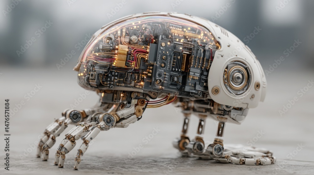 Poster ai model core icon concept illustrating neural architecture base for real-time processing and intell