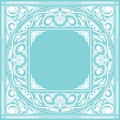 Monochrome vintage decorative ornate label design card