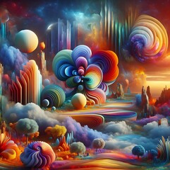 Ungewöhnliche Anordnungen von Elementen, die eine traumartige Stimmung erzeugen.