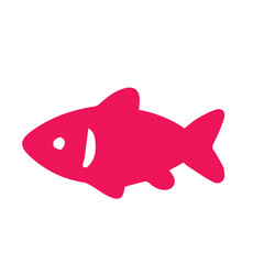 Simple red fish illustration