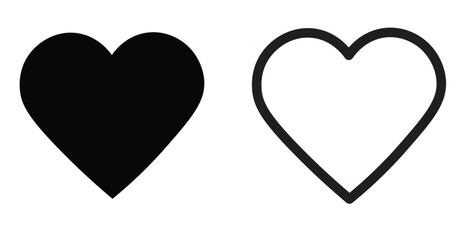 Heart doodles set. Hand drawn hearts collection. Romance and love illustrations.