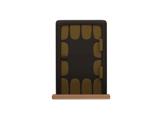 door icon 3d illustration render