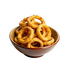 Naklejka premium Crispy Onion Rings Delicious Fried Food Image on transparent background