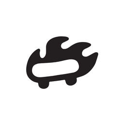 Abstract flame-like shape