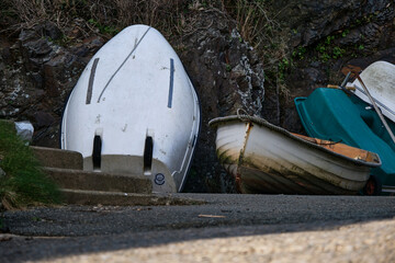 Boats on shore