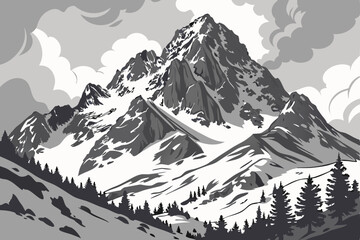 103 detailed digital art of a snowy mountain, dramatic lighting, beautiful clouds, cinematic composition, intricate details, epic landscape, natural beauty, fantasy environment, highly detailed, hyper