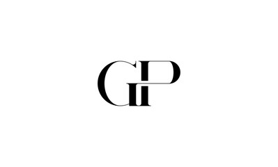 GP initial letter, monogram logo