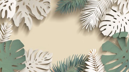 Naklejka premium Tropical leaf design (1)
