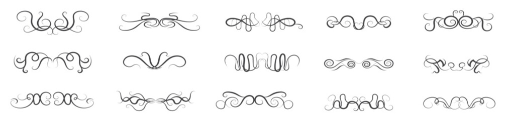Calligraphic swirl border elements.